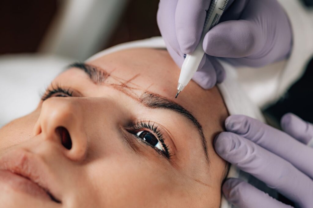 sensitive skin brow tattoo Calgary